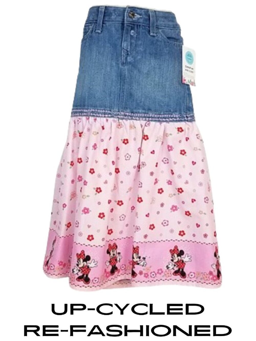 OLD NAVY Refashioned Up-cycled Long Floral Minnie Skirt - Girl's Size 5